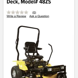 Stanley zero turn discount mower