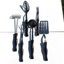 Vintage Cutco serving utensil set spoon spatula ladle