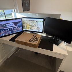 DELL, SAMSUNG & HANNSPREE MONITORS + FULL MOTION TV WALL MOUNT