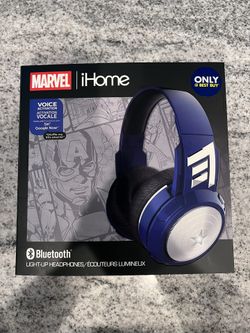Marvel Avengers Captain America iHome Wireless Headphones In Box
