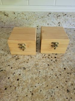 2 Bamboo Boxes for aromatherapy bottles or keepsakes