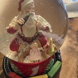 Coca-Cola Santa Musical Snow Globe