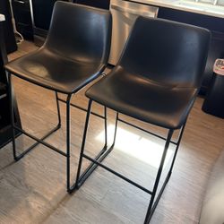 29” Black Bar Chairs X 2