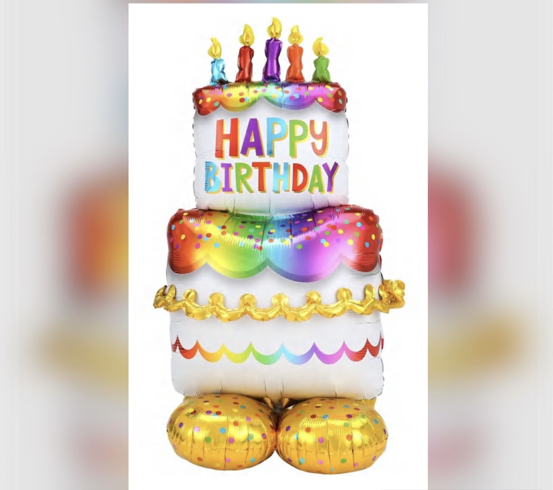 Giant Birthday Cake Foil Balloon