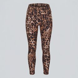 EXPRESS High Waisted Best Loved Leopard Print Leggings Womens Ankle Yoga Pants S