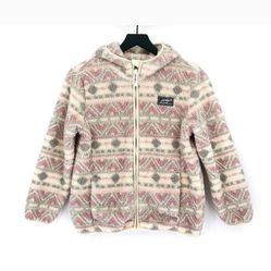 Eddie Bauer Sherpa Quest Fleece Jacket Full Zip Hoodie Kids Medium Plush