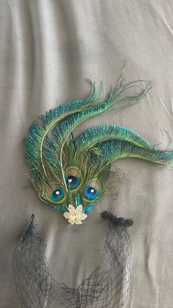 Peacock Feather Fascinator Hair Clip
