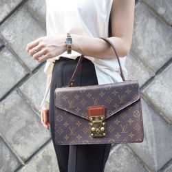 Louis Vuitton Lockit PM Monogram Handbag
