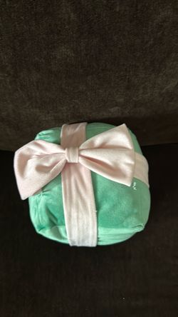 Teal Gift Box with Pink Satin Bow plushie