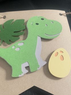Dinosaur Happy Birthday Sign 
