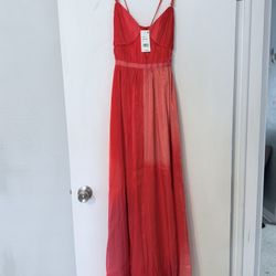 French Connection Hallie Metallic Maxi Dress - Size 8 (NWT)
