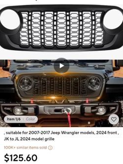 Jeep Wrangler JK to JL 2024 Style Front Grille