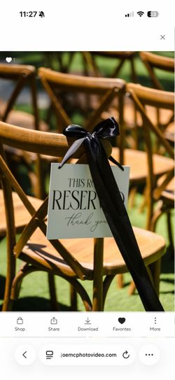 Aisle Decor Reserved Signs
