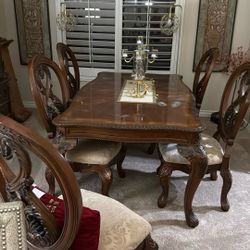 Dining Table With Attachment Eight Chairs