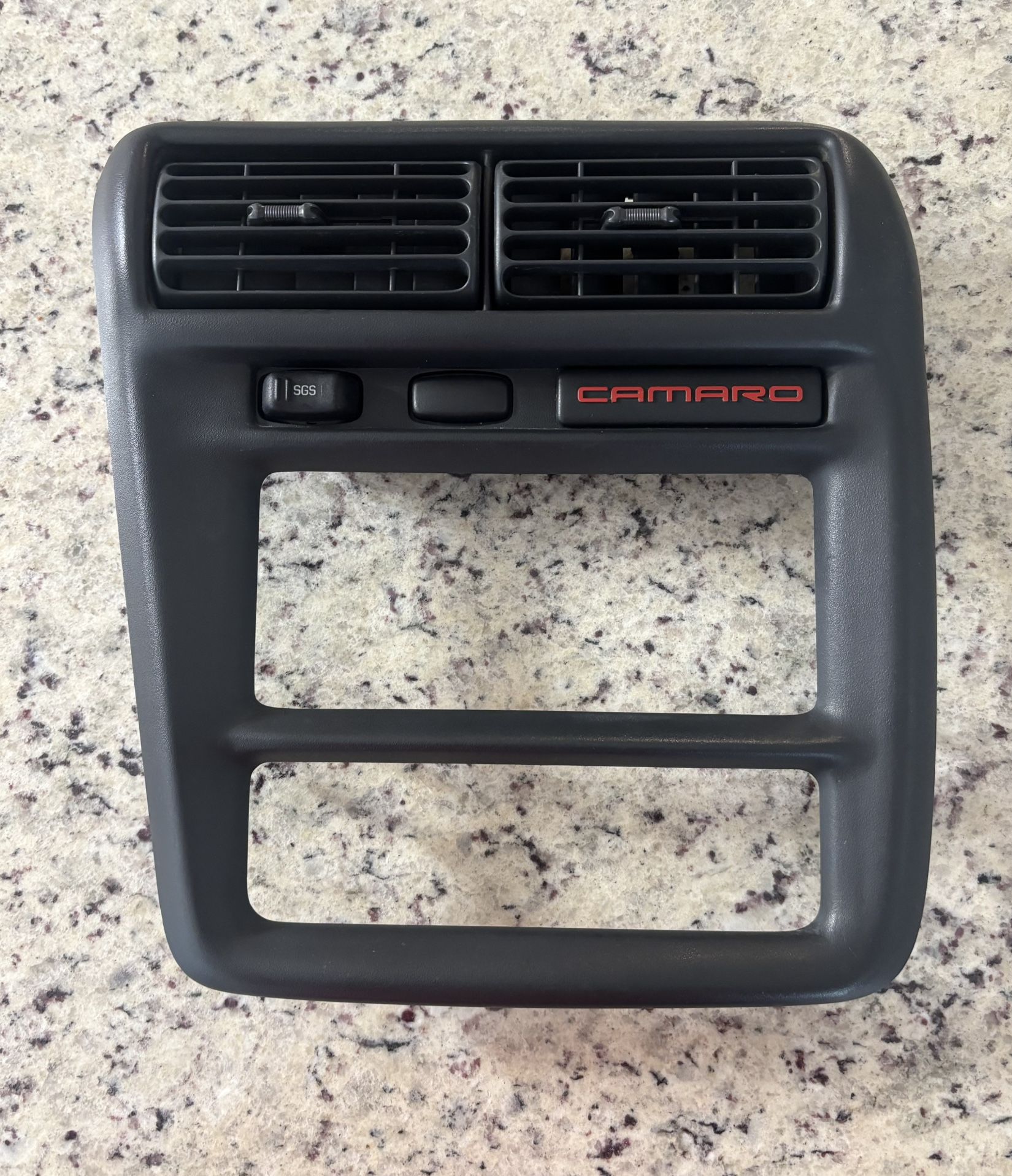 97-02 Chevrolet Camaro Z28 SS Dash Radio Trim Bezel w/ SGS Switch & Blank Insert