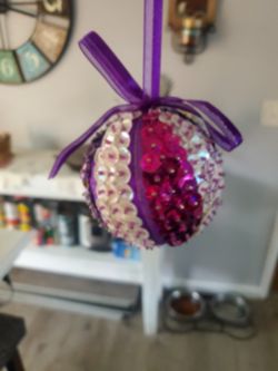 Sequin, Beads Christmas Balls