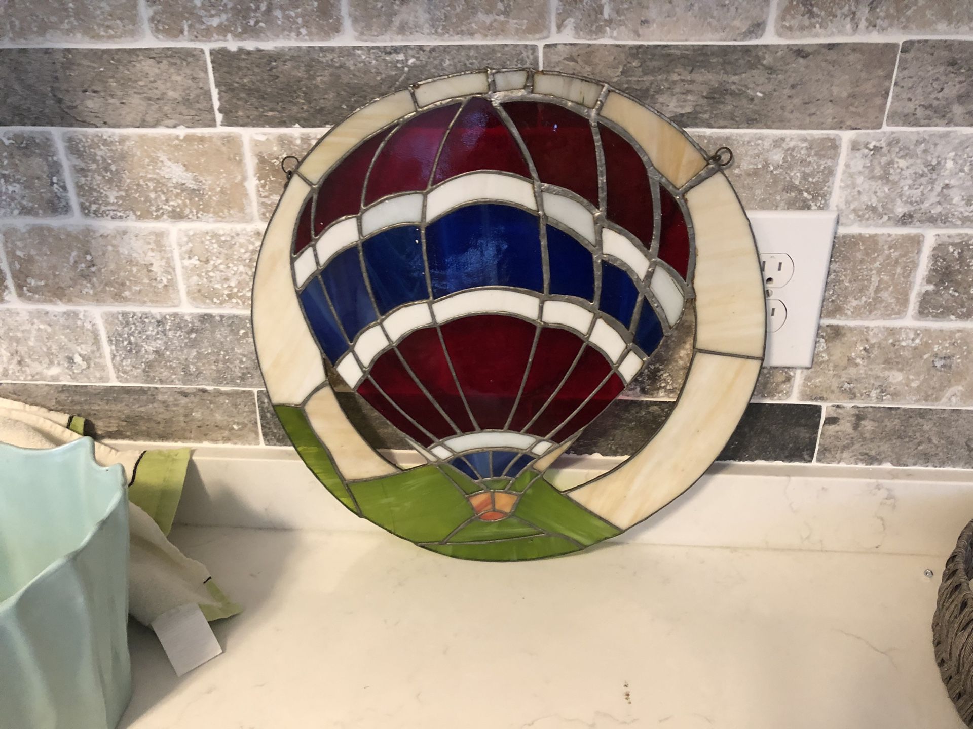 Stained glass balloon hanging decor