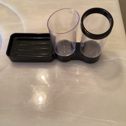 Toothbrush and Toothpaste Plus Hand Soap Holder.