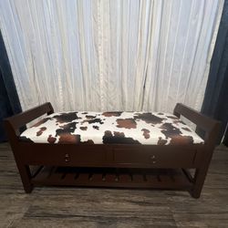  Cow Print Bench