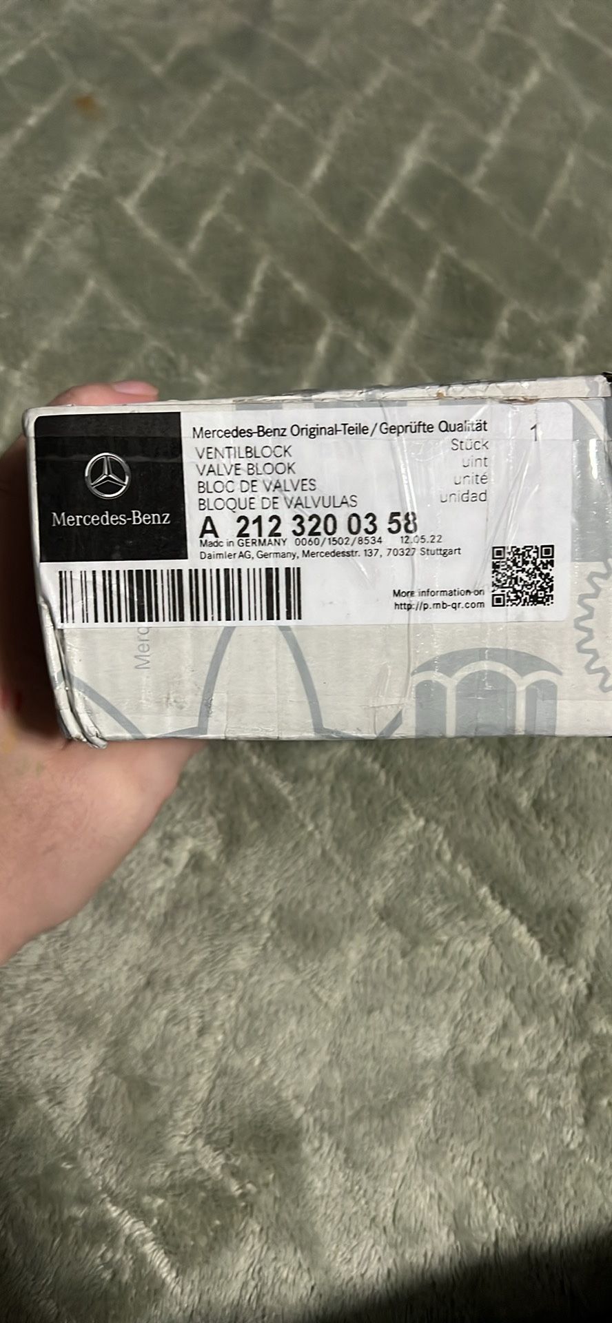 Mercedes-Benz suspension air valve block