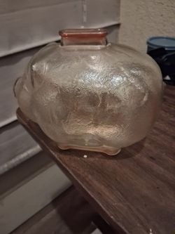 Vintage glass piggy bank