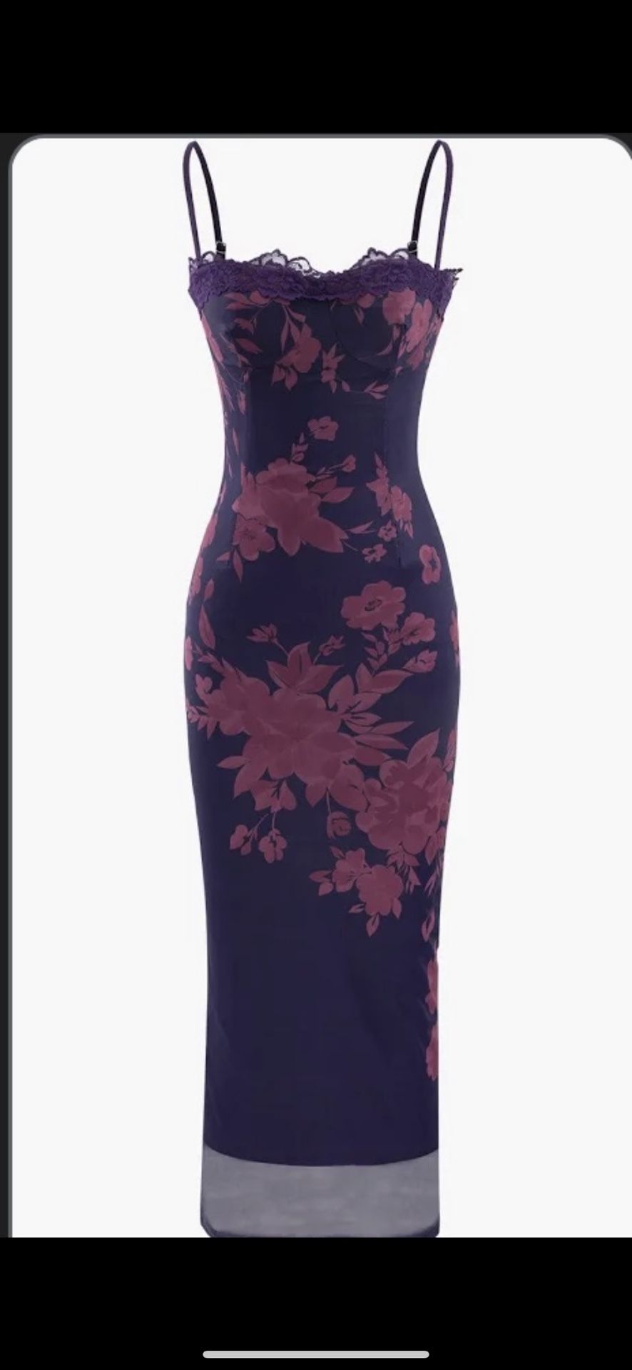 Pink And Purple Floral Bodycon Dress