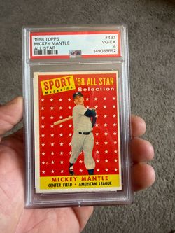 1958 Mickey Mantle PSA Graded