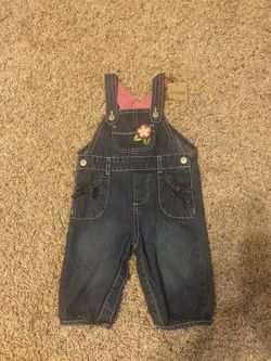 6-months girl jean overalls...New!!!