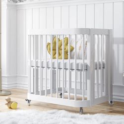 NESTIG 3-in-1 Wave Crib in White…mini crib,  full crib, toddler bed.