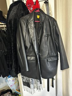 Daisy Faux Leather Blazer