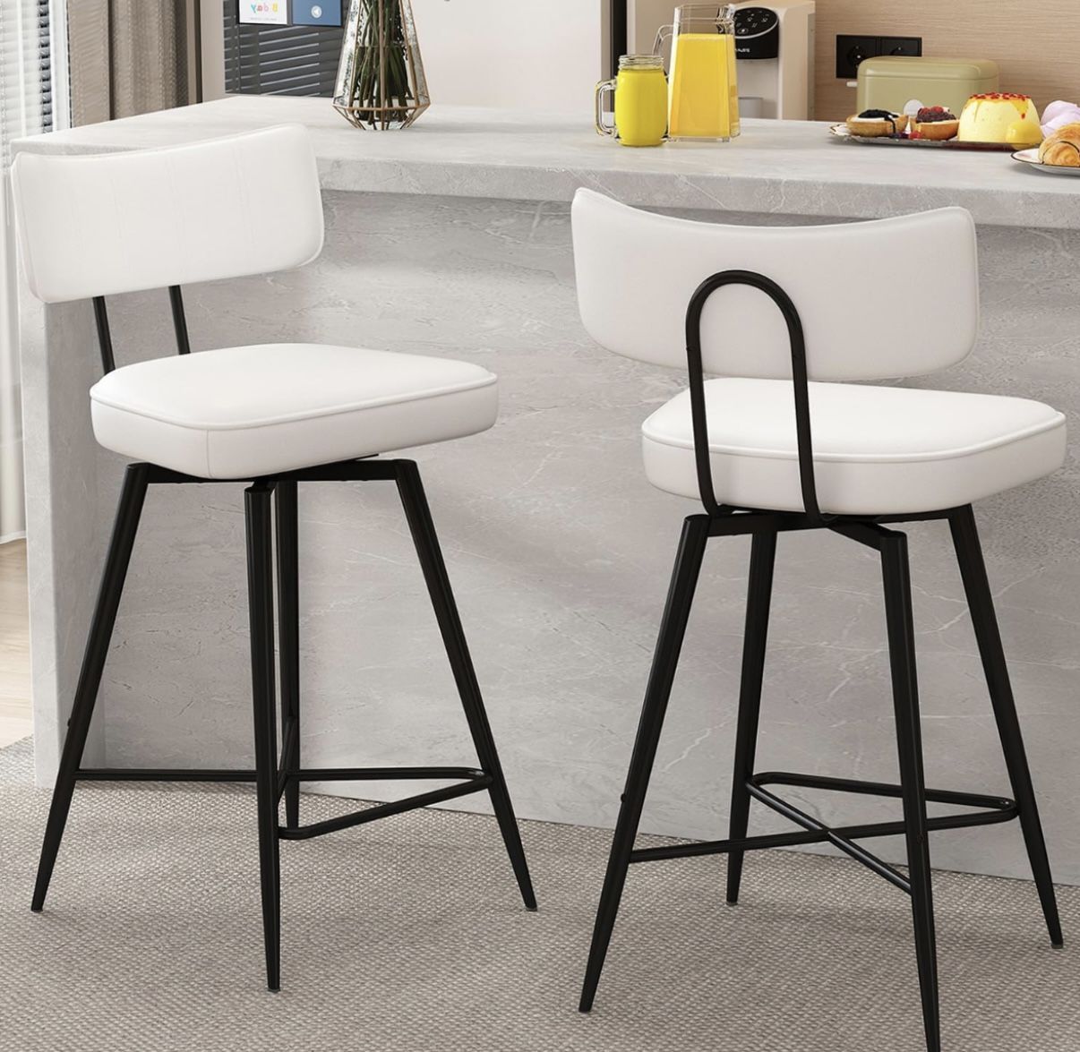 26 Inch Counter Height Swivel Bar Stools