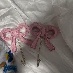 Pink Bow Hooks