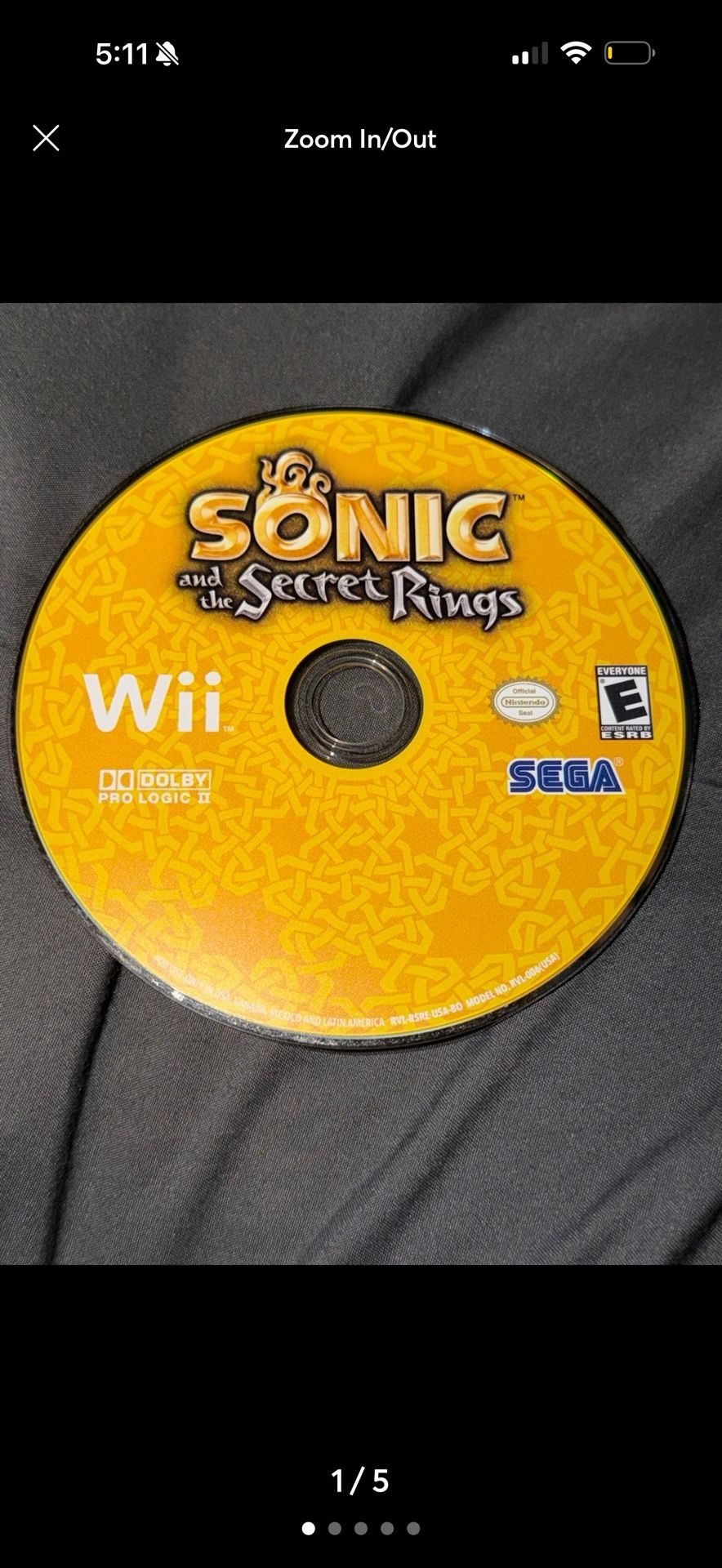 Sonic And The Secret Rings Nintendo Wii Sega Rated E For Everyone Video Game Use