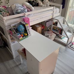 Bed Set With Stairs And Desk Attached 