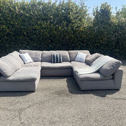 (Retails for 3k+!) Grey Cloud 6 Pc Sectional Couch