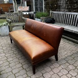Crate & Barrel Leather Sofa 
