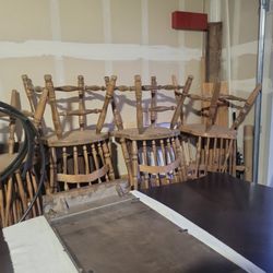 8 Wood Chairs