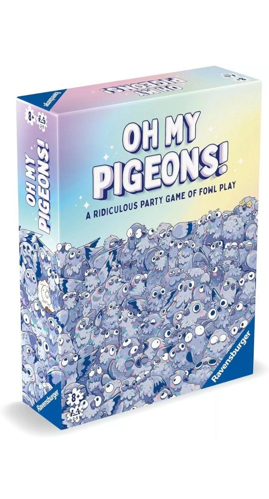 Ravensburger Oh, my pigeons! Party Board Game Of Fowl Play [Box Heavily Damaged] New Sealed. Oh, my pigeons! is a party game by Ravensburger for 2-5 p