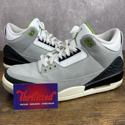 Air Jordan 3 Retro Chlorophyll Size 10.5 136064-006 Grey Green Men’s Shoes OG Rare MJ