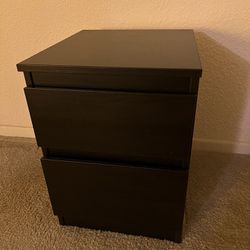 IKEA KULLEN 2-drawer chest, black-brown, 13 x 15 x 19”