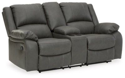 Calderwell Manual Reclining Loveseat with Console