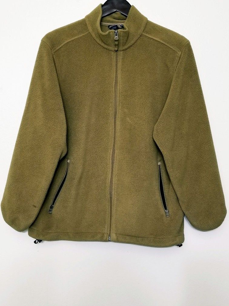 Lands' End Aircore 200 Brownish/Tan Fleece Zip Up Jacket For Women.