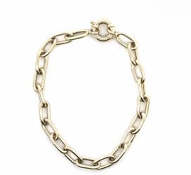 Woman’s Ladies 14k Yellow Gold Linked Chain Bracelet 7” Inch GP3118997
