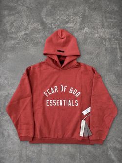 essentials hoodie crimson