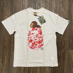 Pink camo bape tee