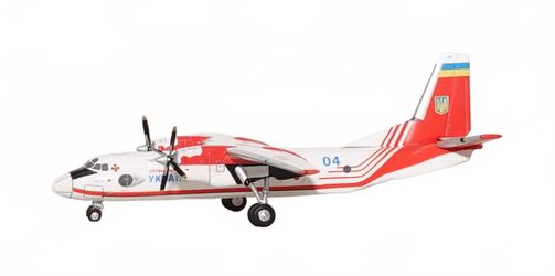 1:400 JC Wings Ukrainian Air Force AN-26 Blue 04 90050 LH4328 Airplane Model