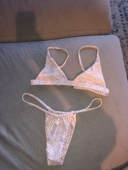 Somerfield swim pink and white bathing suit