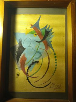 Miro Vintage Fish Art Painting