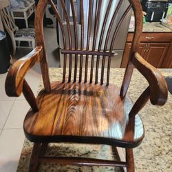 Solid Oak Kids Rocker