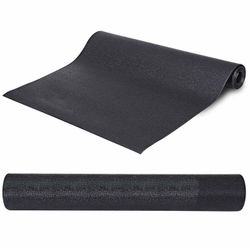 Heavy Duty Equipment Mat for Upright Exercise Bikes and Steppers Protect Floor PVC - Black